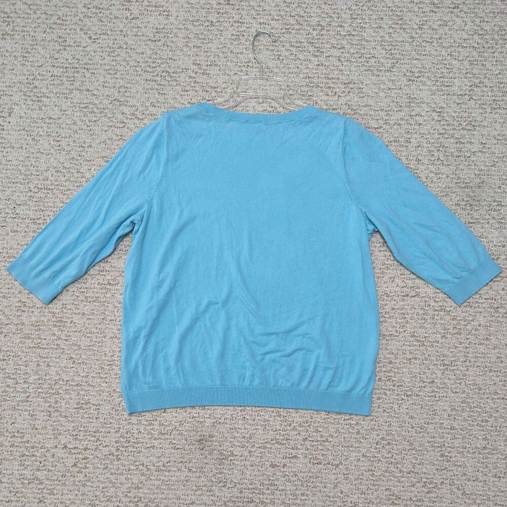 Talbot's Womens Sz 2X Boat Neck Pullover Top Minimalist Relaxed Casual - Picture 2 of 4